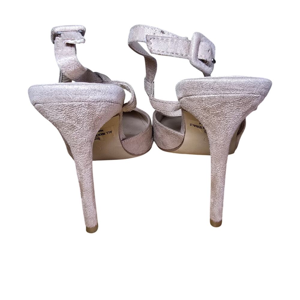 Lulus Pink Velvet Strappy Pointy Toe Heels Size 6 Medium Great condition - Picture 6 of 9